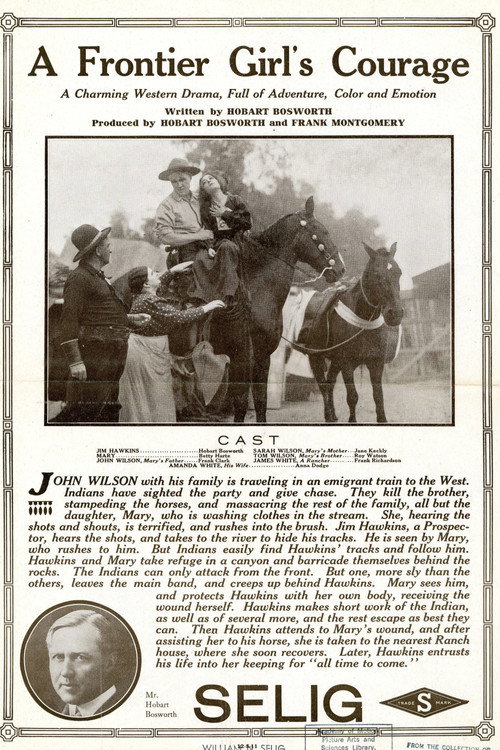 Movie poster for A Frontier Girl's Courage (1911)