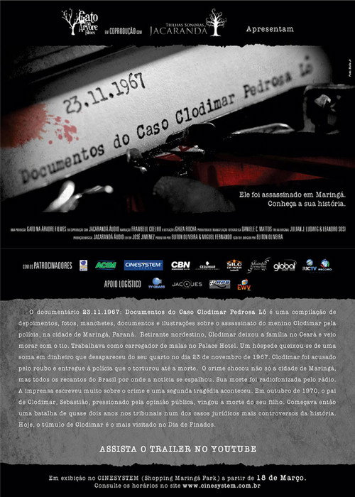 Movie poster for 23.11.1967: Documentos do Caso Clodimar Pedrosa Lô (2011)