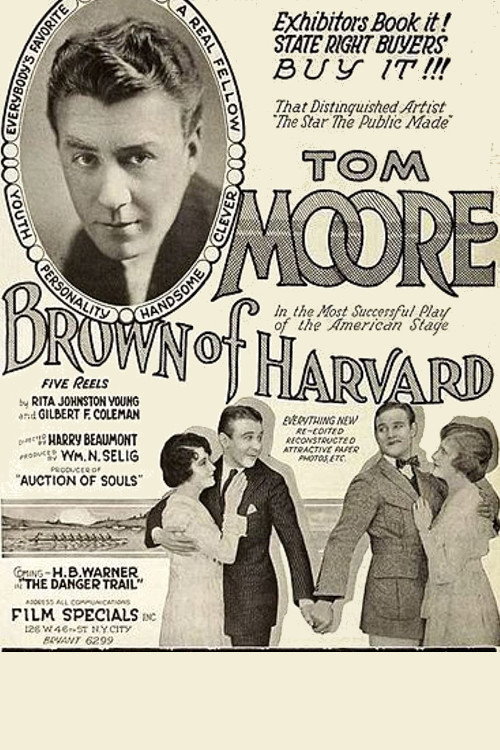 Movie poster for Brown of Harvard (1918)