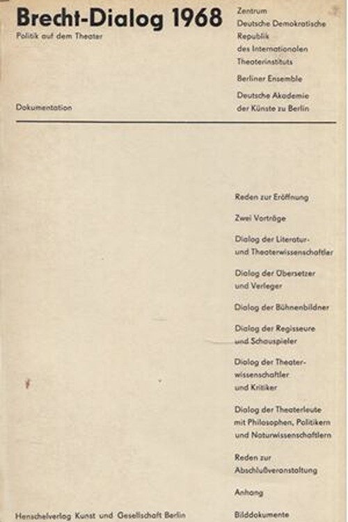 Movie poster for Brecht Dialog (1968)