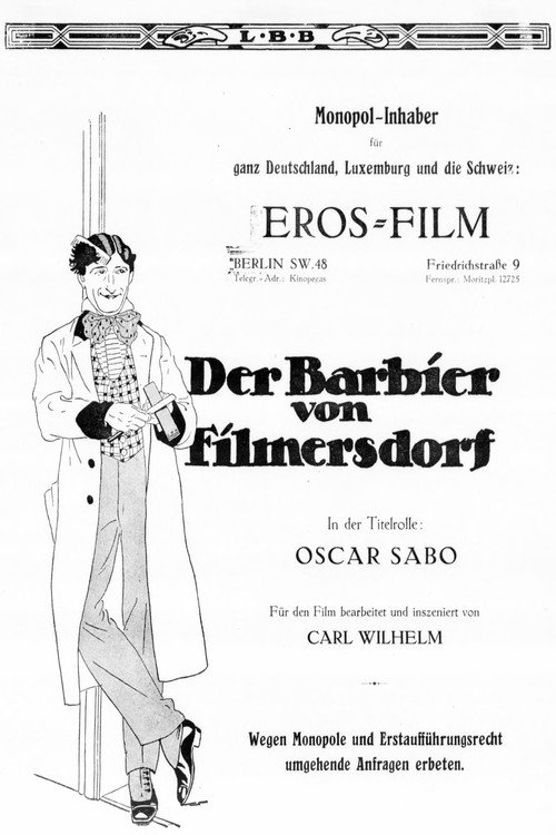 Movie poster for Der Barbier von Filmersdorf (1915)