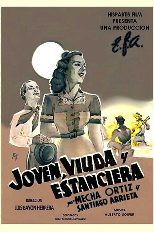 Movie poster for Joven, viuda y estanciera (1941)
