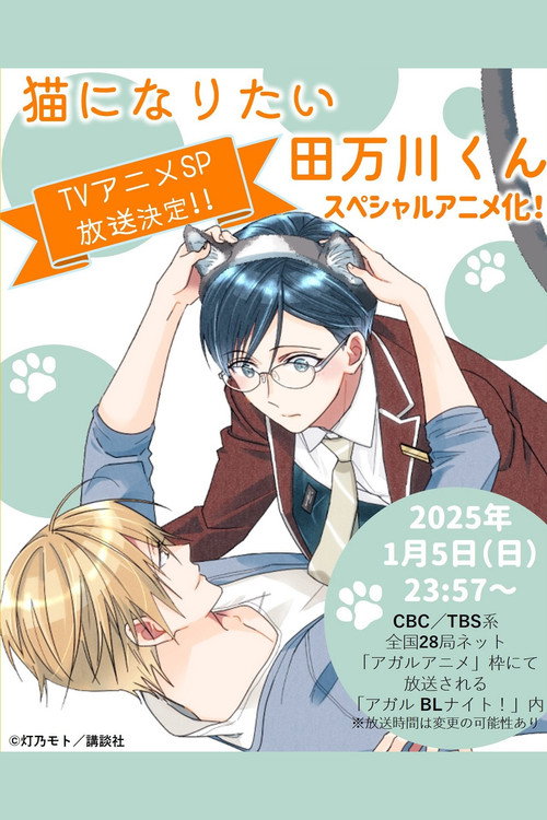 Movie poster for Tamagawa-kun Wants to be a Cat (2025)