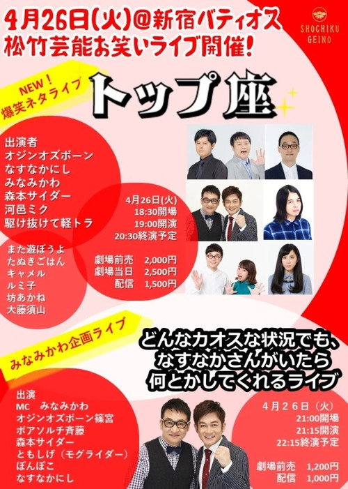 Movie poster for 松竹芸能お笑いライブ「トップ座」 (2022)