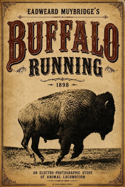 Movie poster for Buffalo Running (1883)