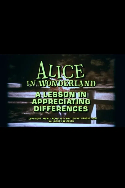 Movie poster for Alice in Wonderland: A Lesson in Appreciating Differences (1978)