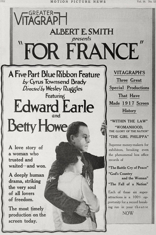 Movie poster for For France (1917)