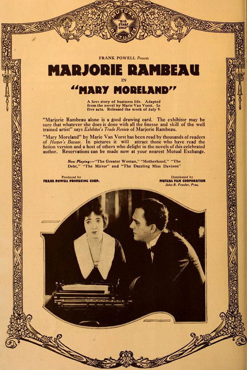 Movie poster for Mary Moreland (1917)