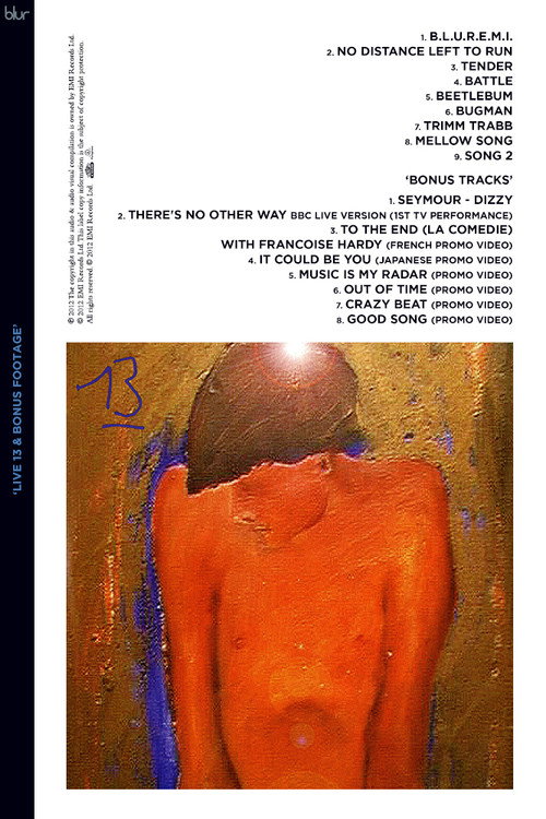 Movie poster for Blur: Live 13 & Bonus Footage (1999)
