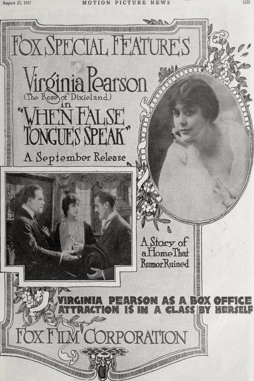 Movie poster for When False Tongues Speak (1917)