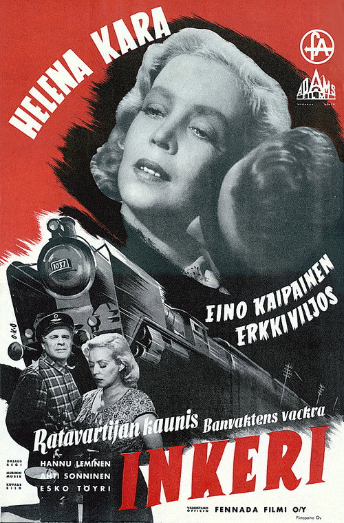 Movie poster for Ratavartijan kaunis Inkeri (1950)