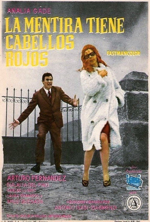 Movie poster for La mentira tiene cabellos rojos (1962)