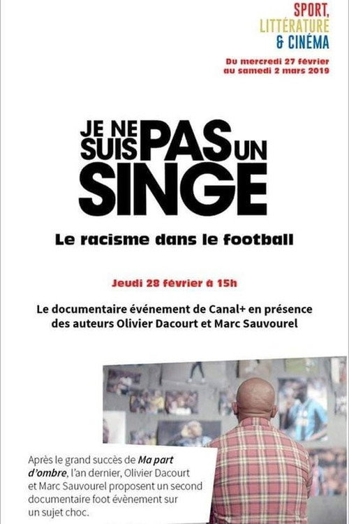 Movie poster for Je ne suis pas un singe (2019)