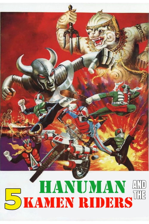 Movie poster for Hanuman and the Five Kamen Riders (1975)