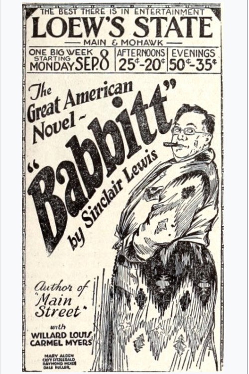 Movie poster for Babbitt (1924)