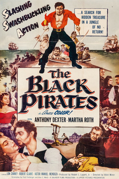 Movie poster for The Black Pirates (1954)