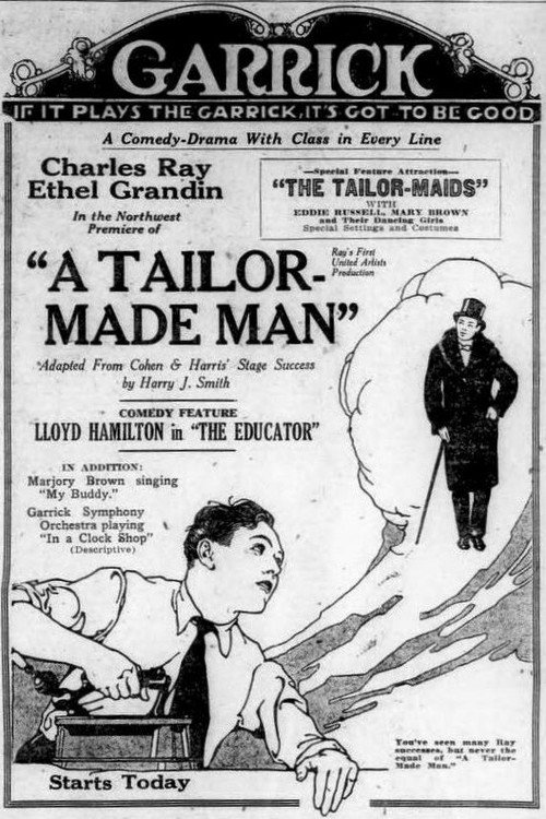 Movie poster for A Tailor-Made Man (1922)