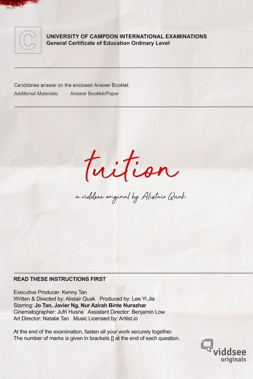 Movie poster for Tuition (2021)