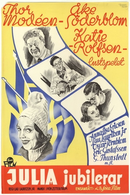 Movie poster for Fröken Julia jubilerar (1938)