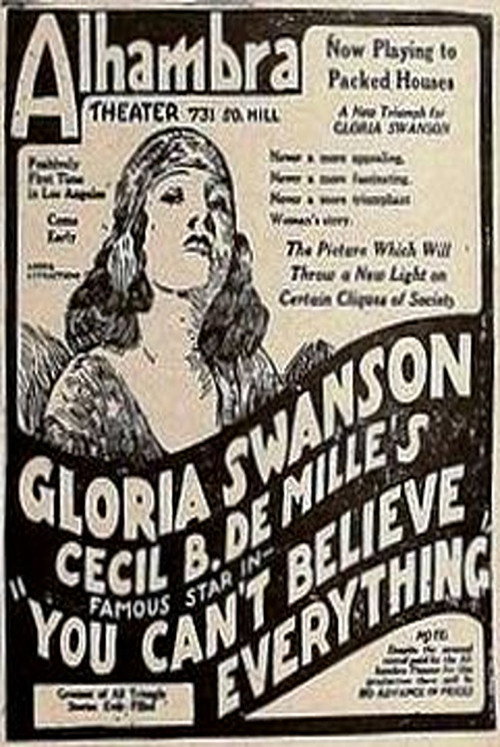 Movie poster for You Can't Believe Everything (1918)