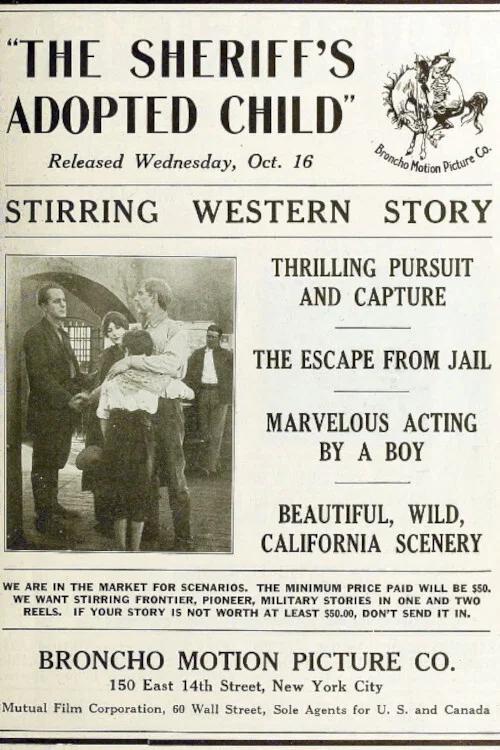Movie poster for The Sheriff's Adopted Child (1912)