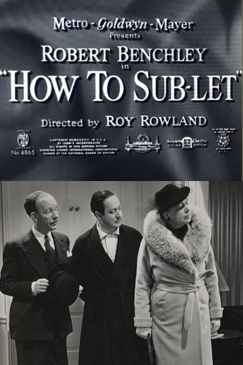 Movie poster for How to Sub-Let (1939)