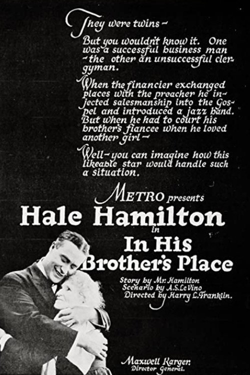Movie poster for In His Brother's Place (1919)