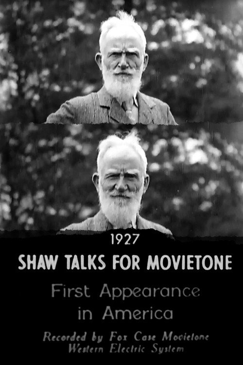Movie poster for Shaw Talks for Movietone News (1928)