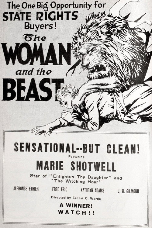 Movie poster for The Woman and the Beast (1917)