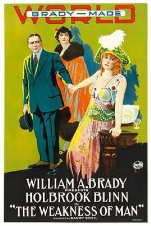 Movie poster for The Weakness of Man (1916)