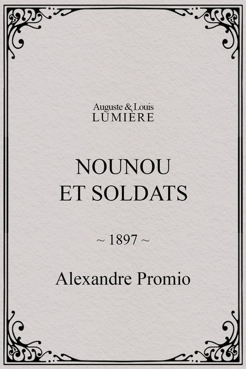 Movie poster for Nounou et soldats (1897)
