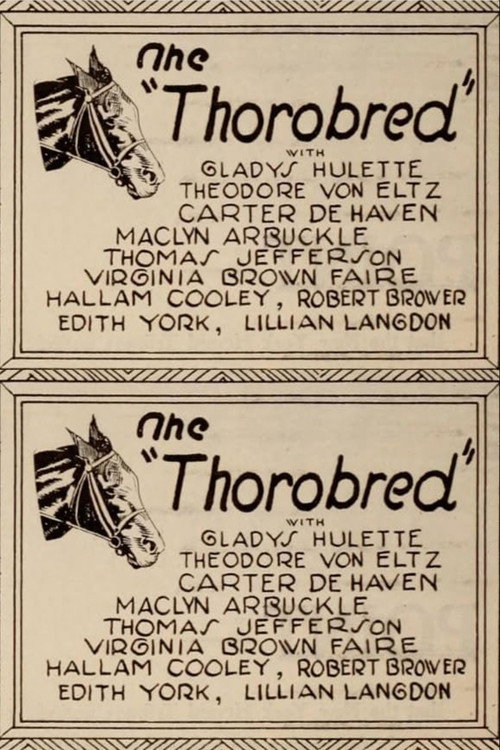 Movie poster for The Thoroughbred (1925)