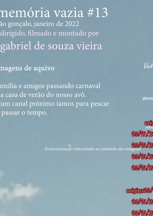 Movie poster for memoria vazia #13 (2022)