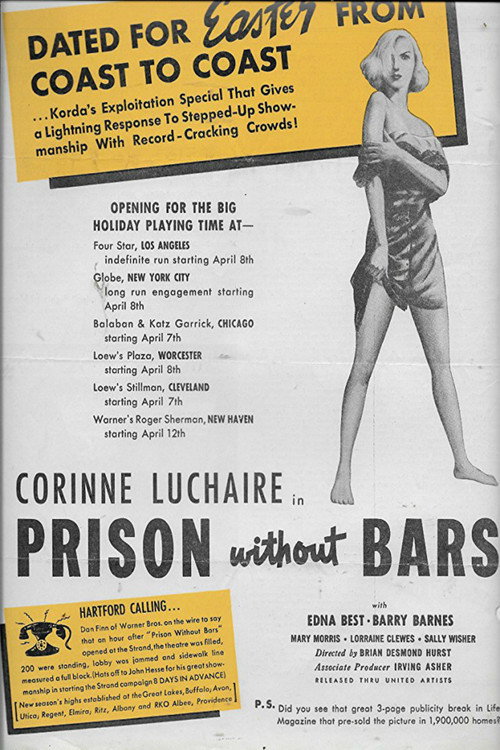Movie poster for Prison Without Bars (1938)
