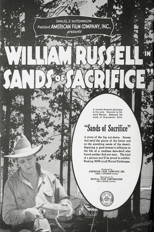 Movie poster for Sands of Sacrifice (1917)