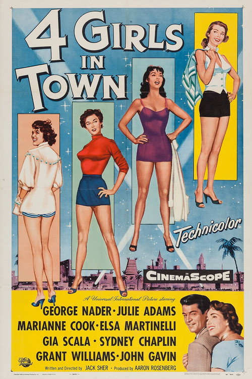 Movie poster for Four Girls in Town (1957)