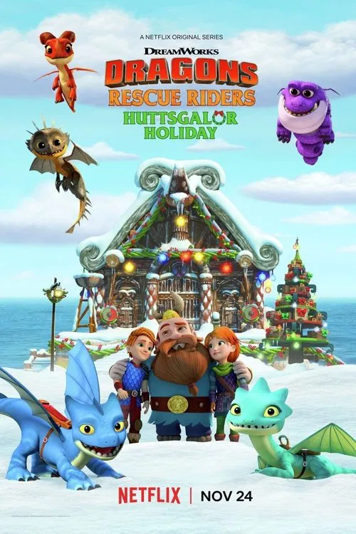 Movie poster for Dragons: Rescue Riders: Huttsgalor Holiday (2020)
