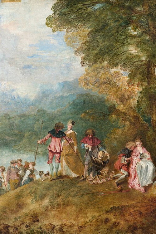 Movie poster for Jean Antoine Watteau « Le pèlerinage à l’île de Cythère, Les secrets de la fête galante » (1995)
