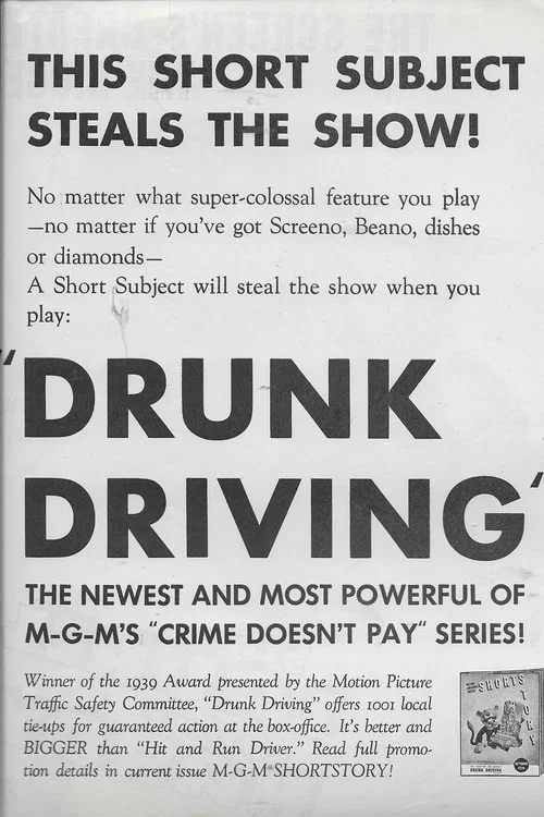 Movie poster for Drunk Driving (1939)