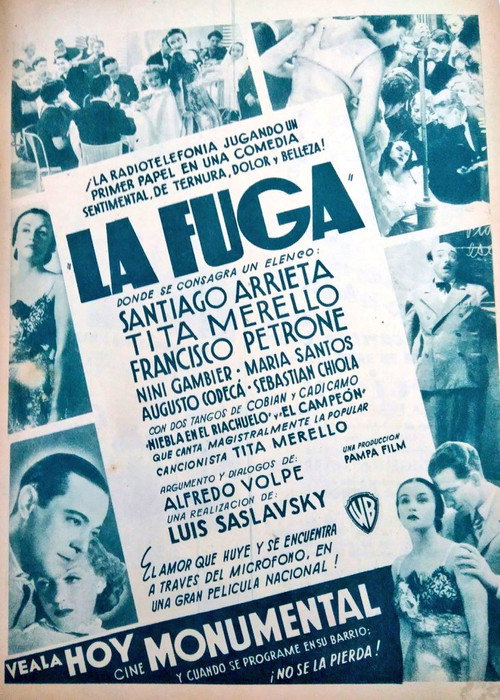 Movie poster for La fuga (1937)