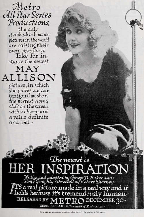 Movie poster for Her Inspiration (1918)