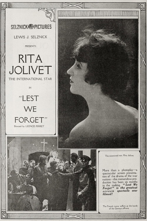 Movie poster for Lest We Forget (1918)