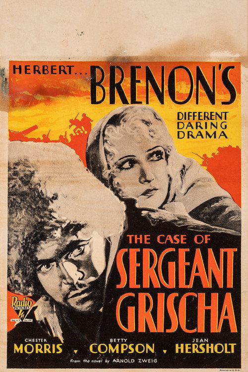 Movie poster for The Case of Sergeant Grischa (1930)