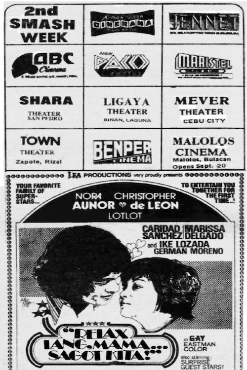Movie poster for Relax Lang, Mama ... Sagot Kita (1976)