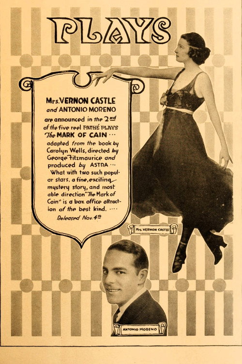 Movie poster for The Mark of Cain (1917)