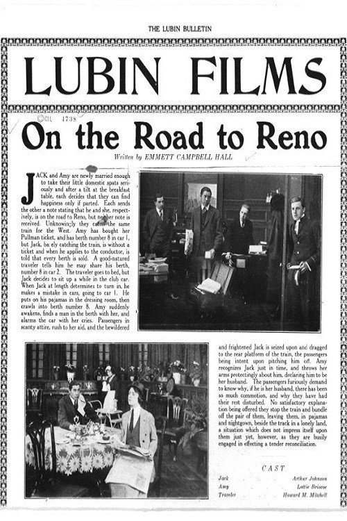 Movie poster for On the Road to Reno (1915)