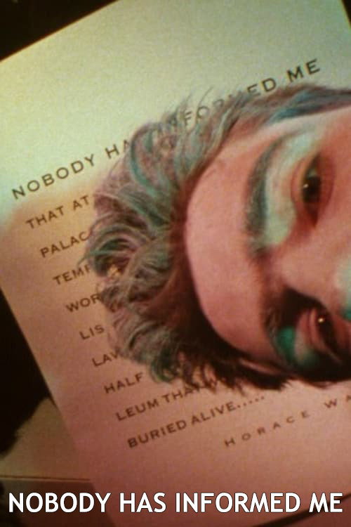 Movie poster for Nobody Had Informed Me (1989)
