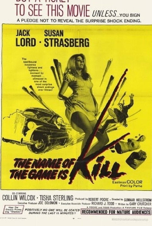 Movie poster for The Name of the Game Is Kill (1968)