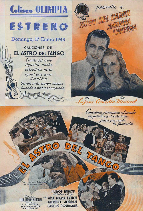 Movie poster for El astro del tango (1940)