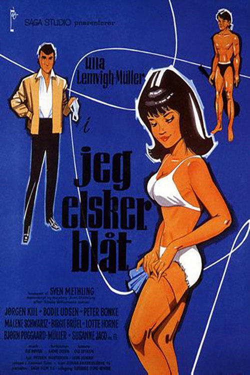 Movie poster for Jeg elsker blåt (1968)